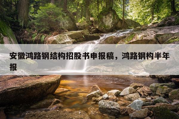 安徽鸿路钢结构招股书申报稿，鸿路钢构半年报