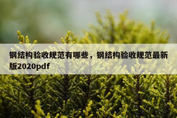 钢结构验收规范有哪些，钢结构验收规范最新版2020pdf