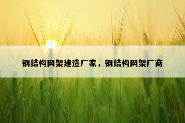 钢结构网架建造厂家，钢结构网架厂商