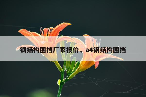 钢结构围挡厂家报价，a4钢结构围挡