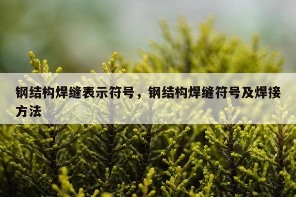 钢结构焊缝表示符号，钢结构焊缝符号及焊接方法