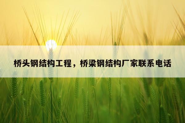 桥头钢结构工程，桥梁钢结构厂家联系电话