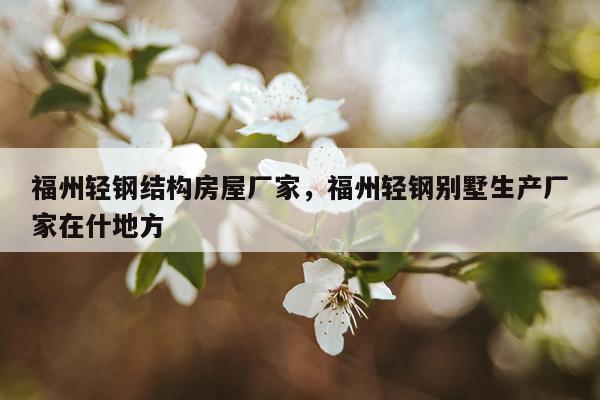福州轻钢结构房屋厂家，福州轻钢别墅生产厂家在什地方