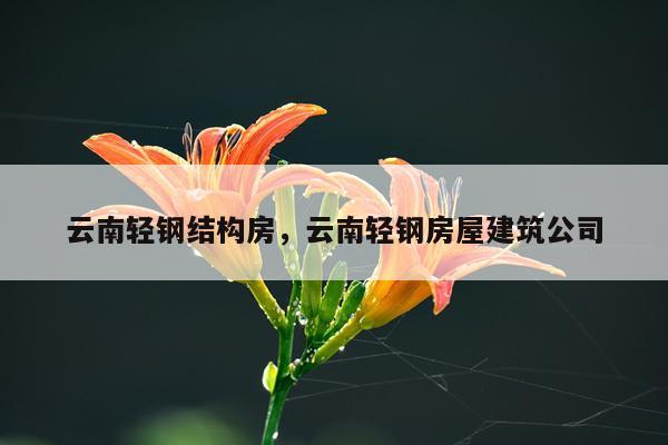云南轻钢结构房，云南轻钢房屋建筑公司