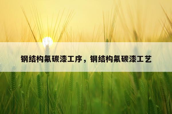 钢结构氟碳漆工序，钢结构氟碳漆工艺