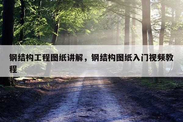 钢结构工程图纸讲解，钢结构图纸入门视频教程