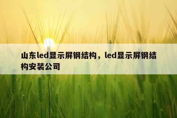 山东led显示屏钢结构，led显示屏钢结构安装公司